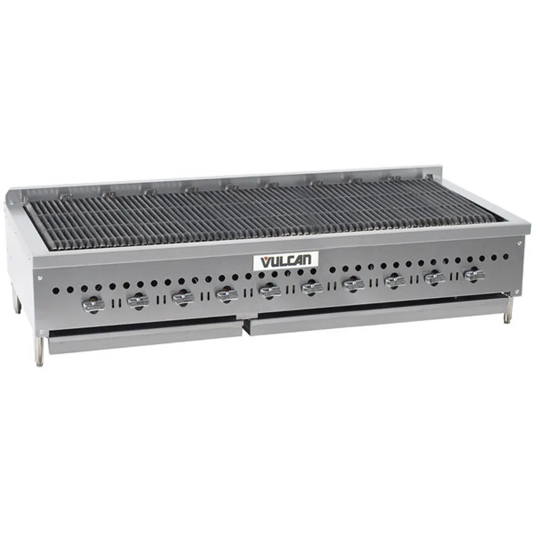 Vulcan VCCB60 60" Low Profile Countertop Gas Radiant Charbroiler w/ (10) Burners, 159.500 BTU