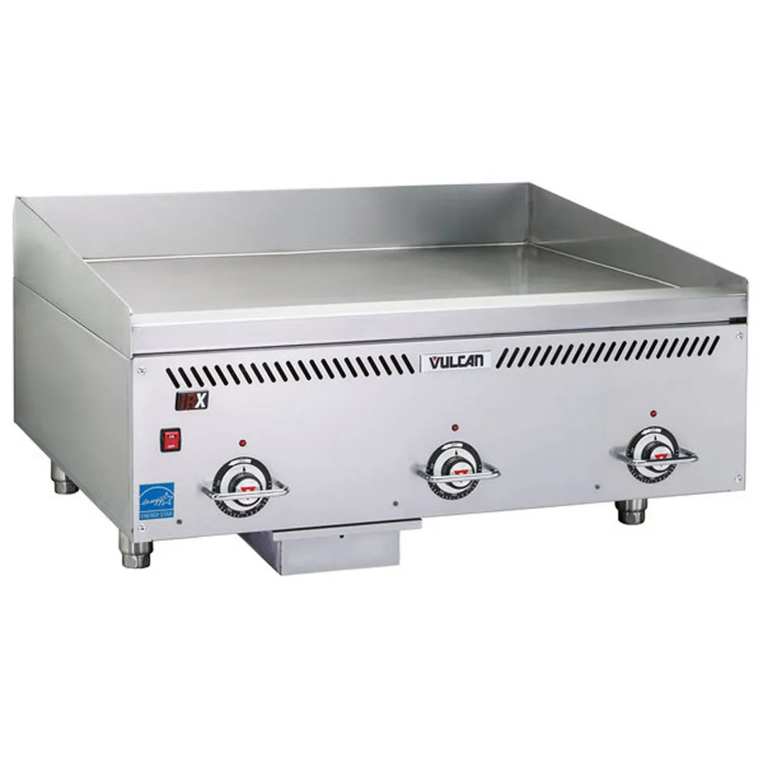 Vulcan VCCG36-AR 36" Countertop Gas Griddle, Atmospheric Burners, 1" Chrome Plate, 90.000 BTU
