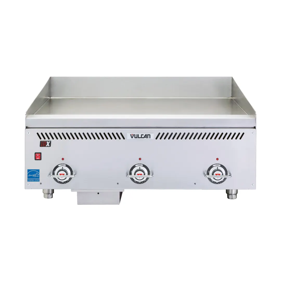 Vulcan VCCG36-AR 36" Countertop Gas Griddle, Atmospheric Burners, 1" Chrome Plate, 90.000 BTU