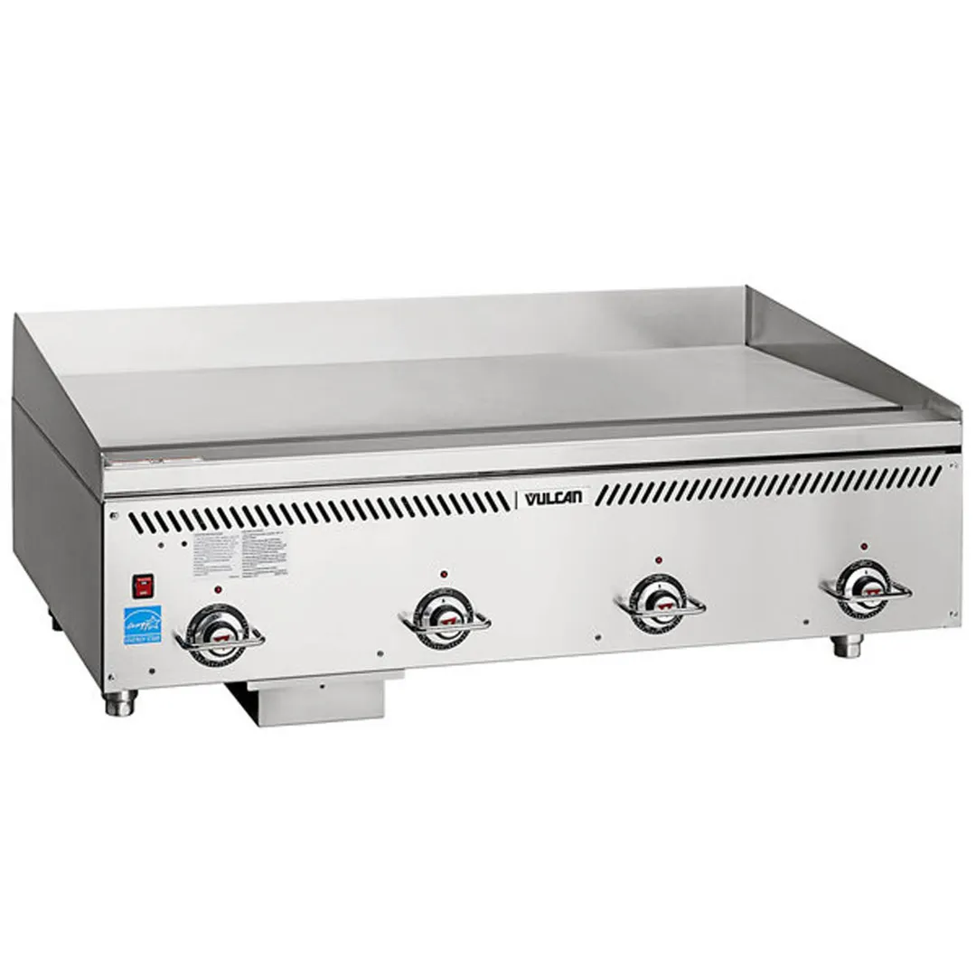 Vulcan VCCG48-AS 48" Countertop Gas Griddle, Atmospheric Burners, 1" Steel Plate, 120.000 BTU