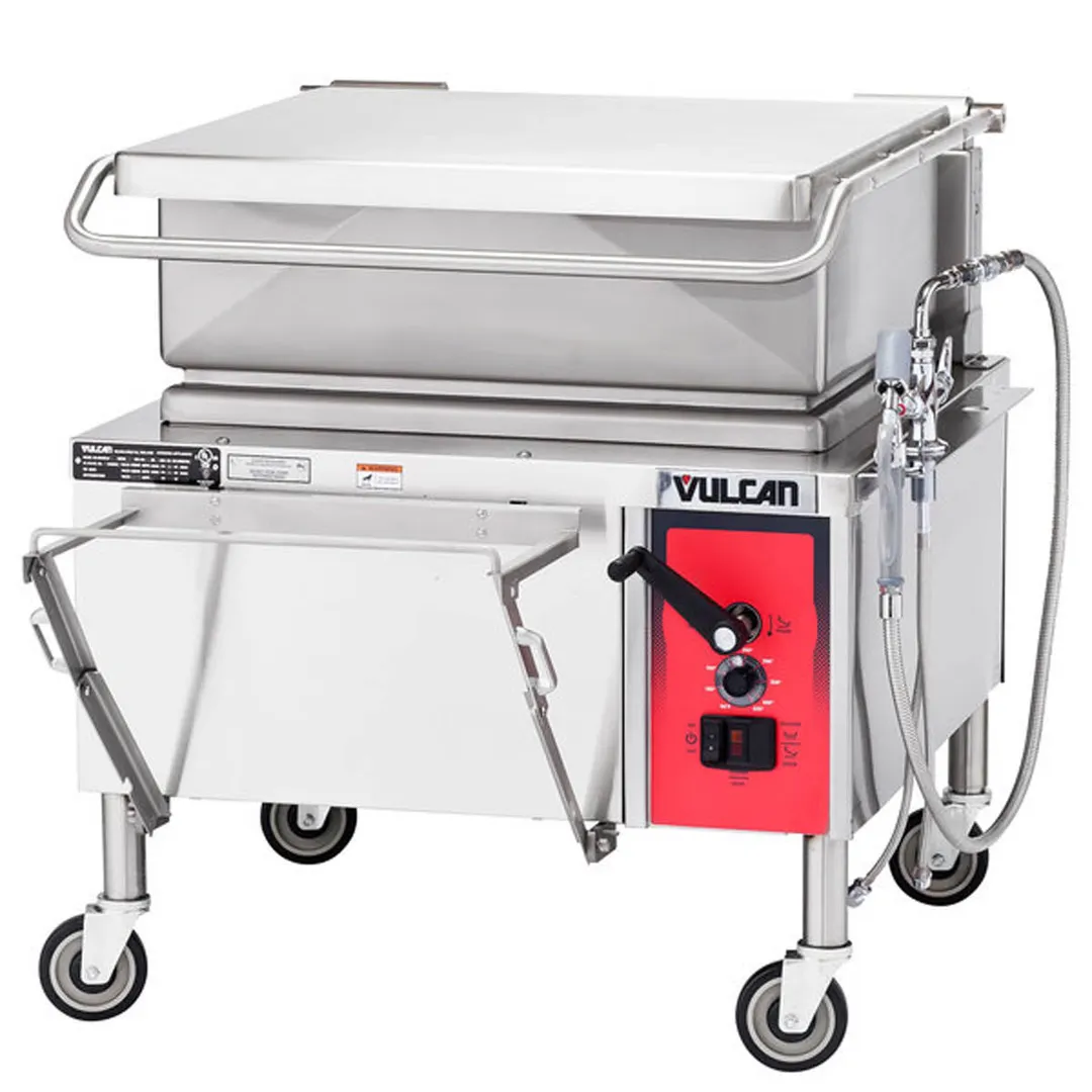 Vulcan VG30 Floor Gas Tilting Skillet Braising Pan, 30 Gallon Capacity, 90.000 Capacity