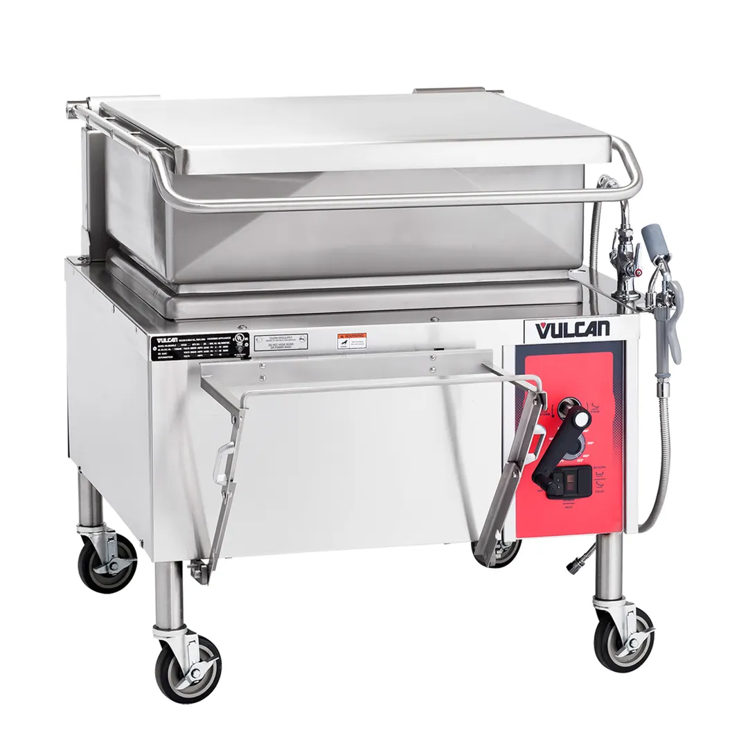 Vulcan VG30 Floor Gas Tilting Skillet Braising Pan, 30 Gallon Capacity, 90.000 Capacity