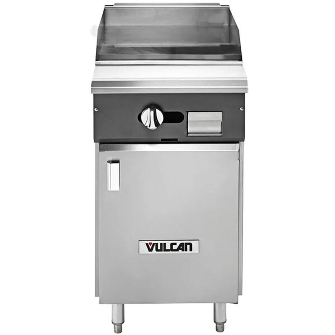 Vulcan VGT18B 18" Gas Heavy Duty Range,18" Full Griddle w/ Thermostatic Controls, (1) Cabinet Base, 30.000 BTU