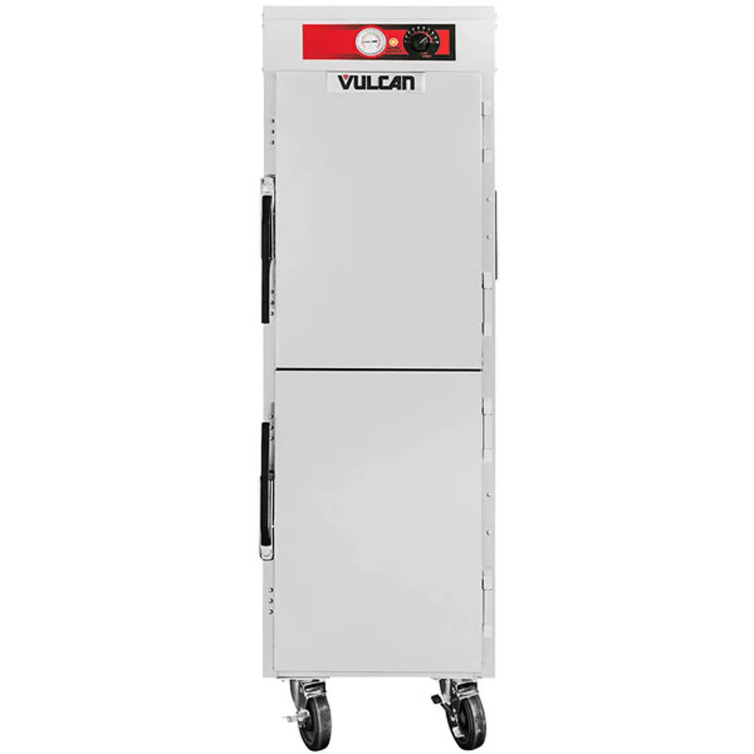 Vulcan VHP15 2-Compartment 15-Pan Heated Holding Cabinet, Stainless Dutch Doors, 55"-60" Height, Top-Mount Heater