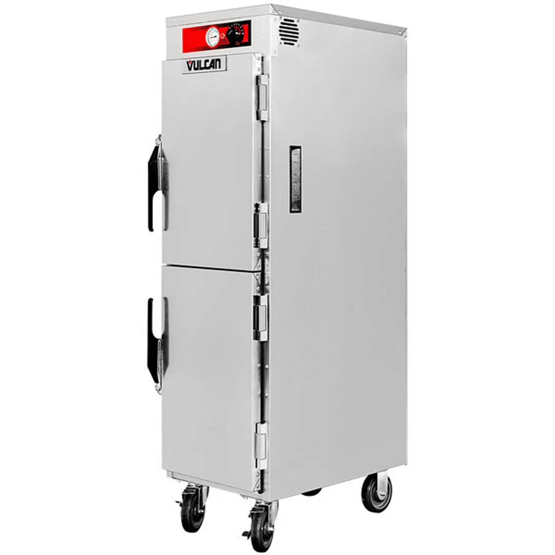 Vulcan VHP15 2-Compartment 15-Pan Heated Holding Cabinet, Stainless Dutch Doors, 55"-60" Height, Top-Mount Heater