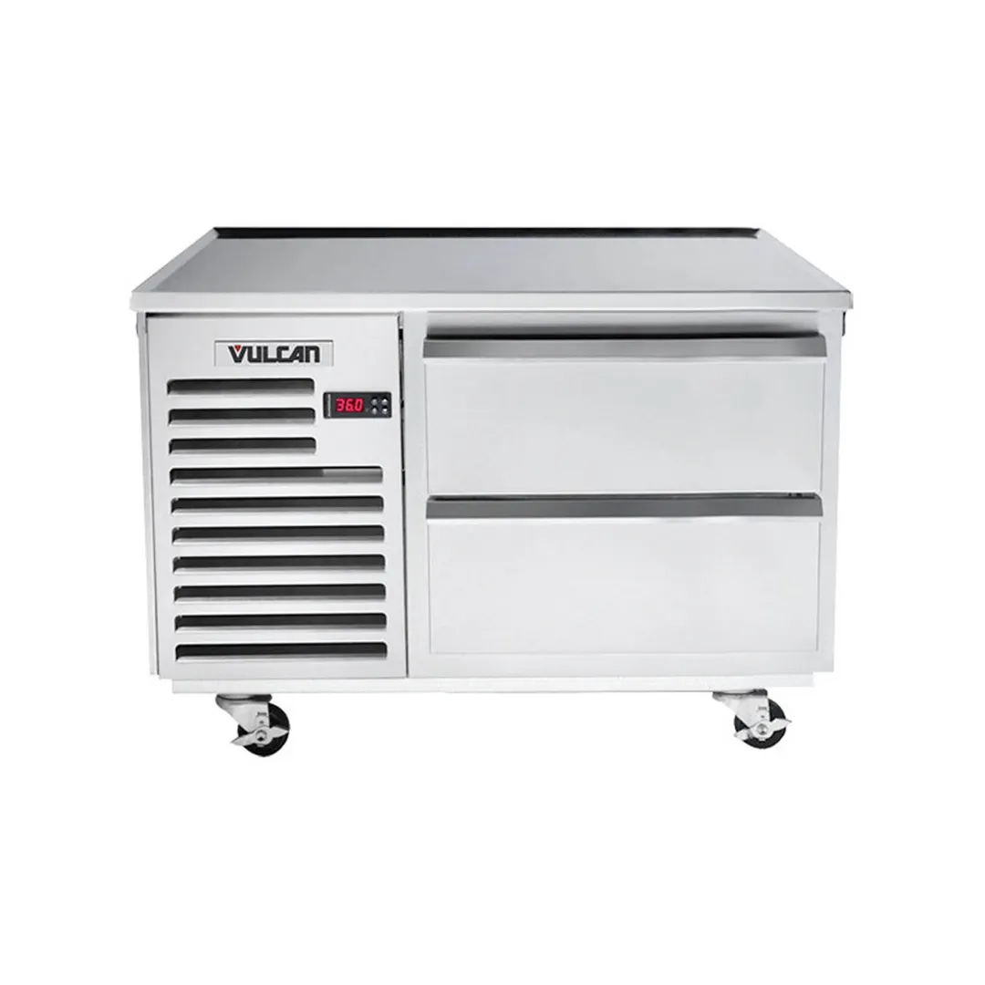 Vulcan VSC36 36" 2 Drawers Refrigerated Chef Base w/ Flat Top, Self-Contained