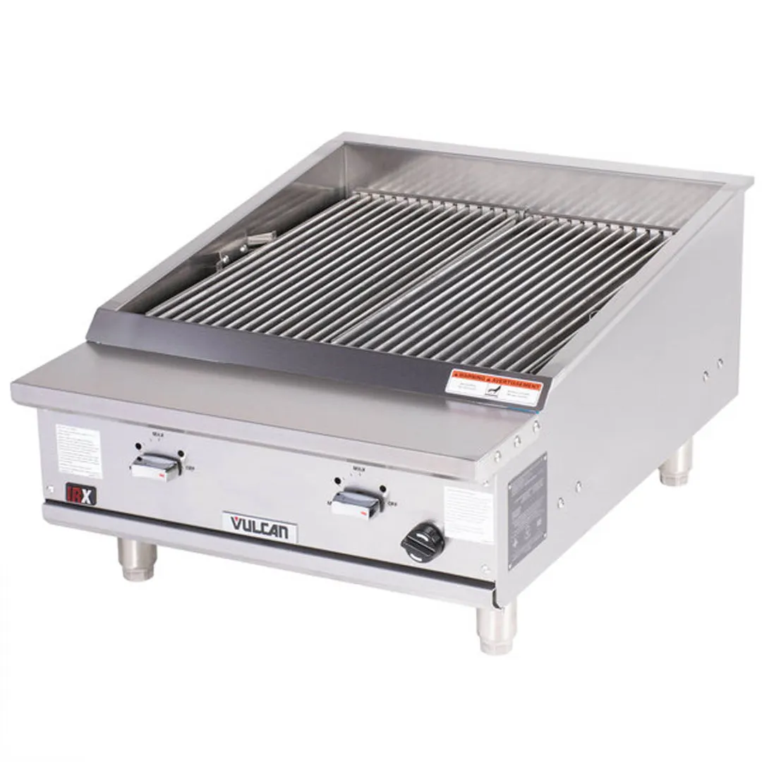Vulcan VTEC25 25" Countertop Gas Infrared Charbroiler w/ (2) Burners, 44.000 BTU