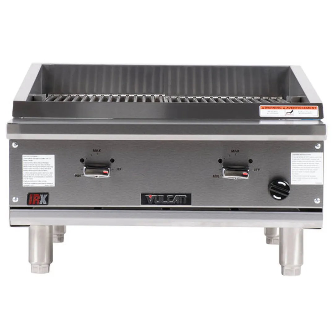 Vulcan VTEC25 25" Countertop Gas Infrared Charbroiler w/ (2) Burners, 44.000 BTU