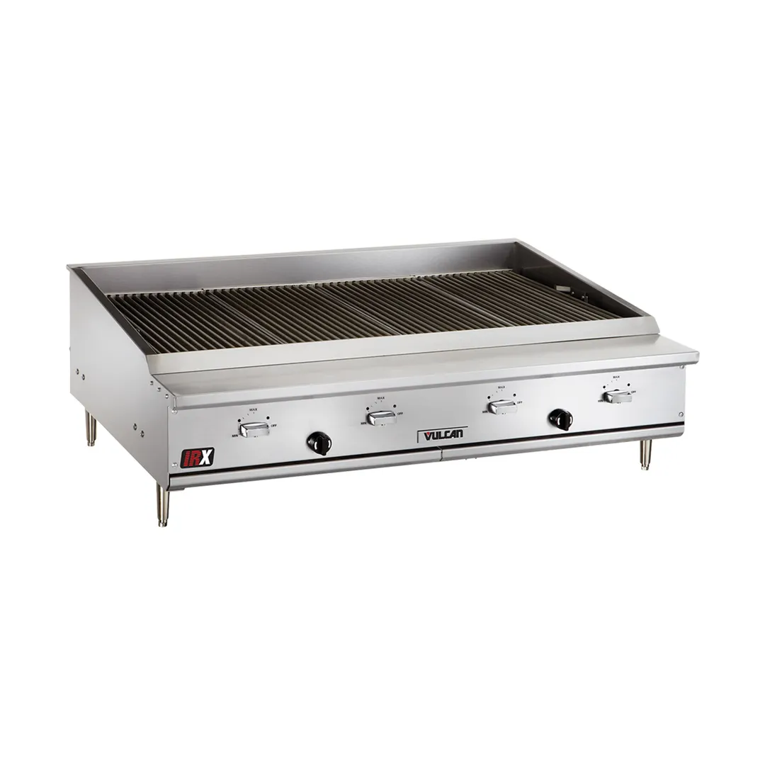 Vulcan VTEC60 58" Countertop Gas Infrared Charbroiler w/ (2) Burners, 110.000 BTU