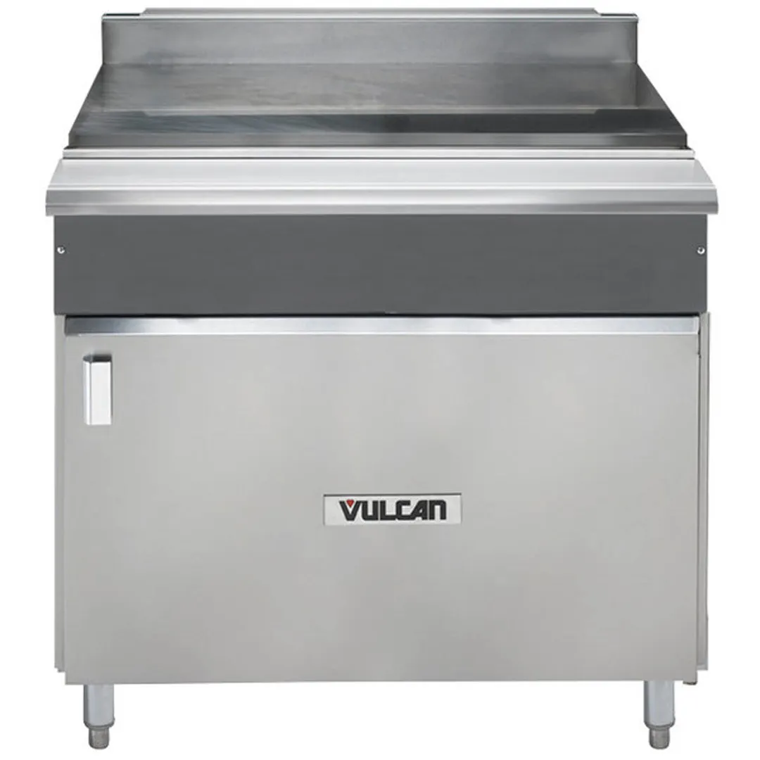Vulcan VWT36B 36" Gas Heavy Duty Range w/ 36" Work Top Spreader, (1) Cabinet Base, 4" Stub Riser on 6" Adjustable Legs