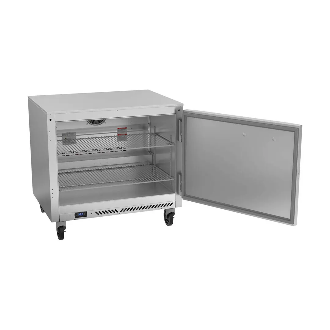 Victory VUR36HC 36" 1-Section Undercounter Refrigerator w/ 1 Solid Door, 8.5 cu ft