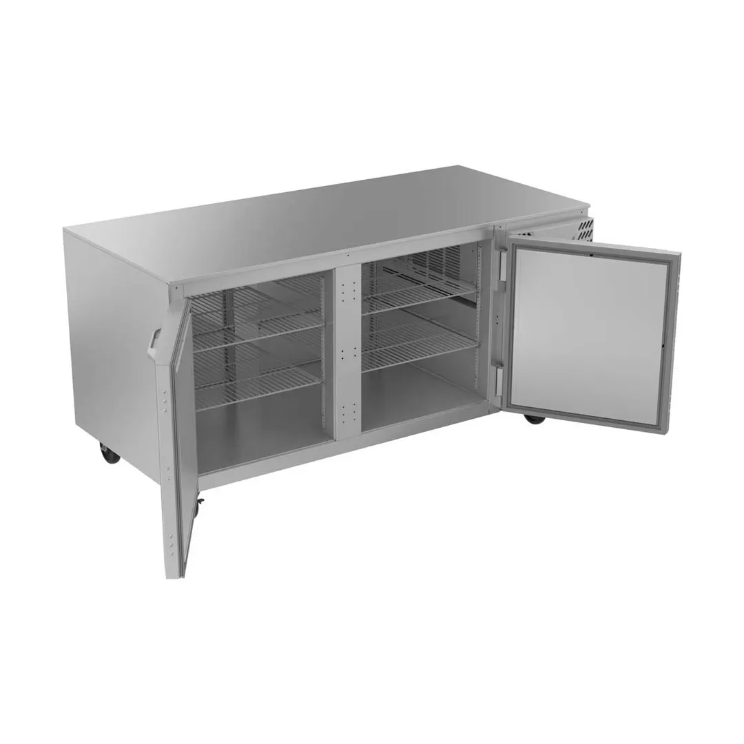 Victory VUR67HC 67" 2-Section Undercounter Refrigerator w/ 2 Solid Doors, 19 cu ft