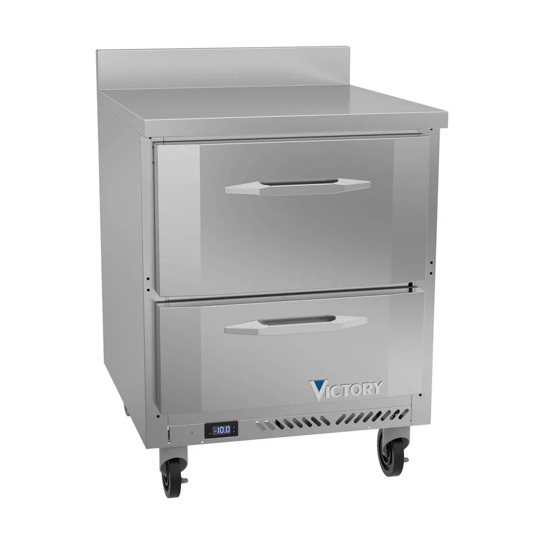 Victory VWFD27HC-2 27" 1-Section Worktop Freezer w/ 2 Drawers, 5.8 cu. ft.