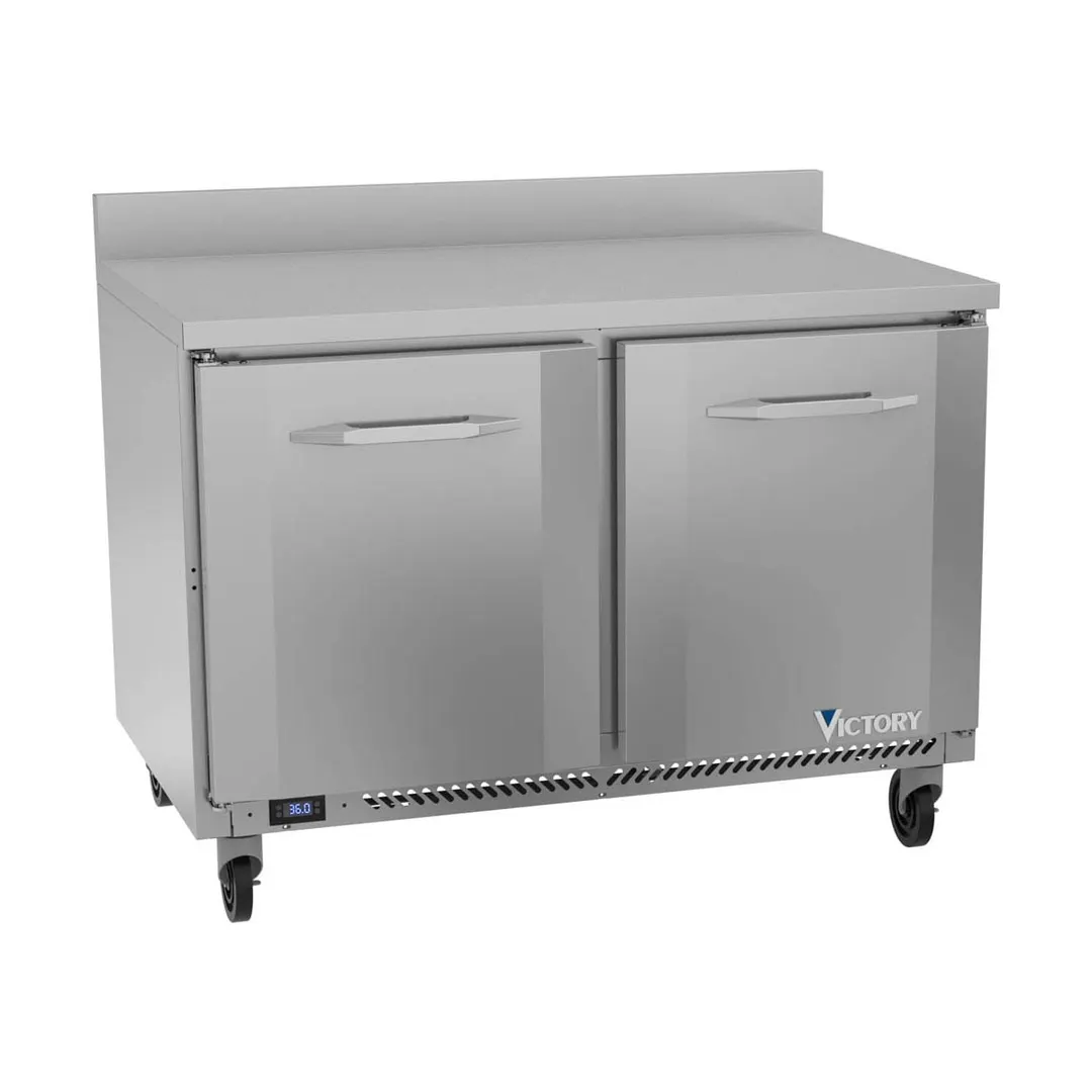 Victory VWR48HC 48" 2-Section Worktop Refrigerator w/ 2 Doors, 11.82 cu. ft.