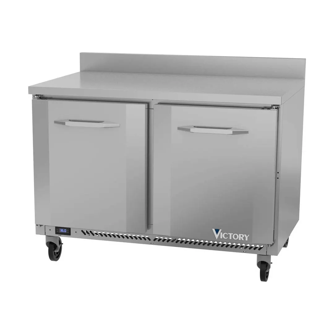 Victory VWR48HC 48" 2-Section Worktop Refrigerator w/ 2 Doors, 11.82 cu. ft.