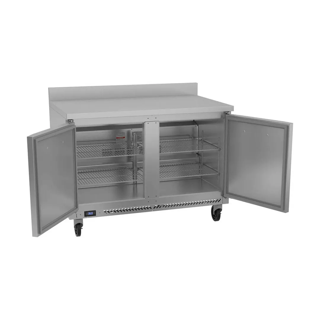 Victory VWR48HC 48" 2-Section Worktop Refrigerator w/ 2 Doors, 11.82 cu. ft.