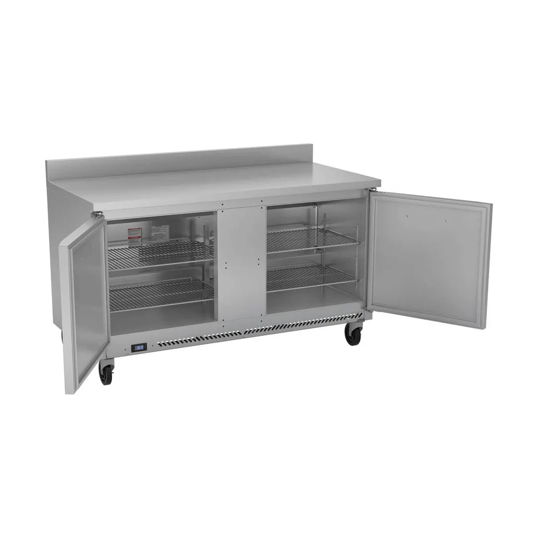 Victory VWR60HC 60" 2-Section Worktop Refrigerator w/ 2 Doors, 14.75 cu. ft.