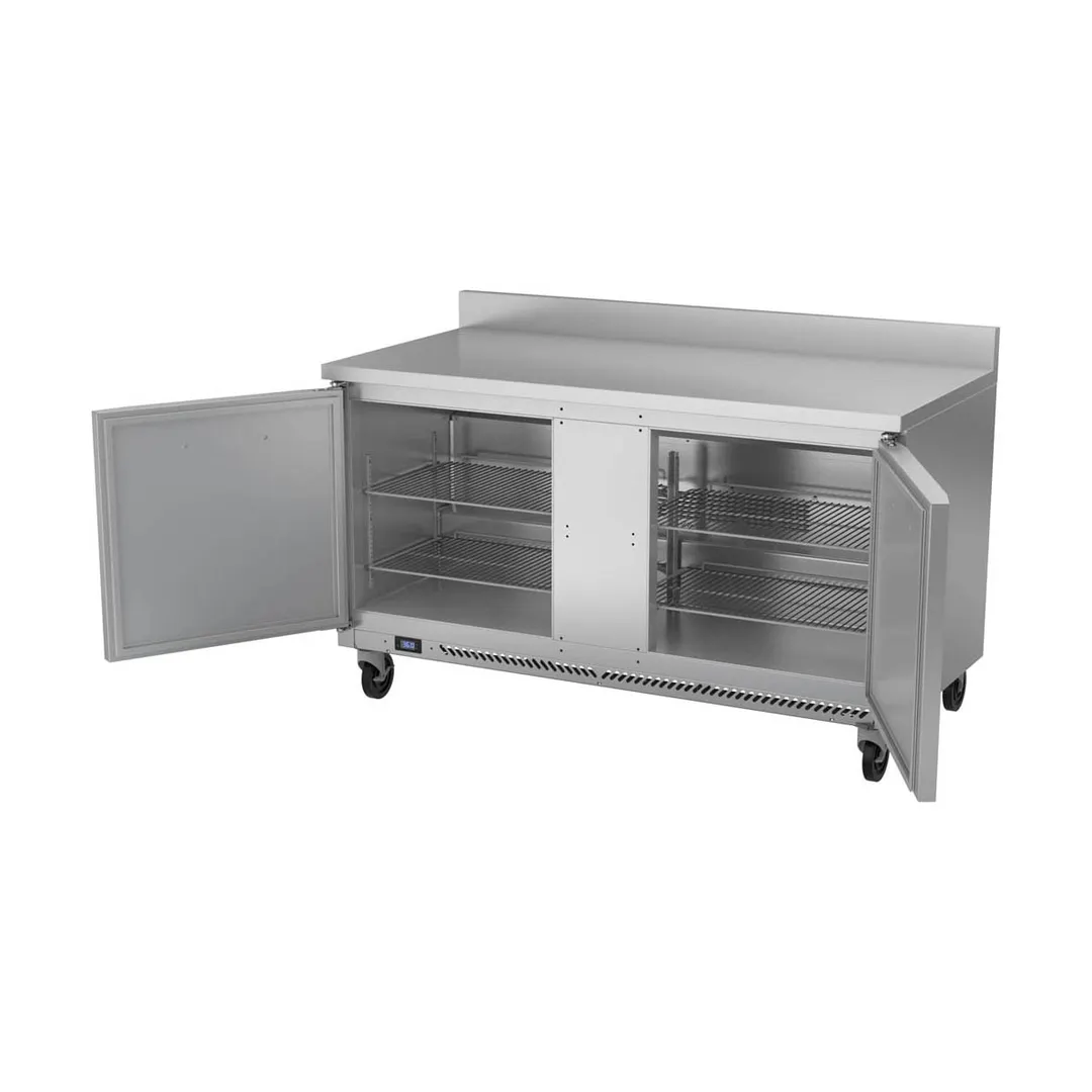 Victory VWR60HC 60" 2-Section Worktop Refrigerator w/ 2 Doors, 14.75 cu. ft.