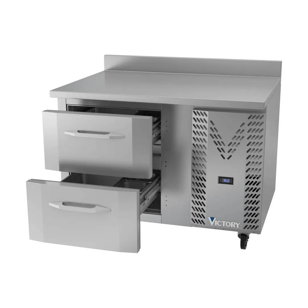 Victory VWRD46HC-2 46" 1-Section Worktop Refrigerator w/ 2 Drawers, 10.8 cu. ft.