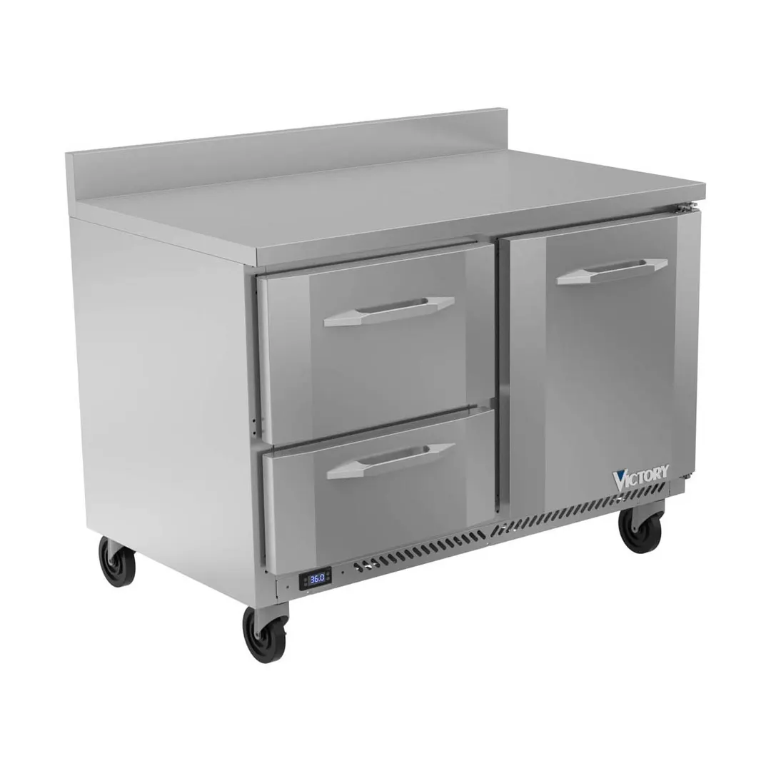 Victory VWRD48HC-2 48" 2-Section Worktop Refrigerator w/ 2 Drawers & 1 Door, 11.8 cu. ft.