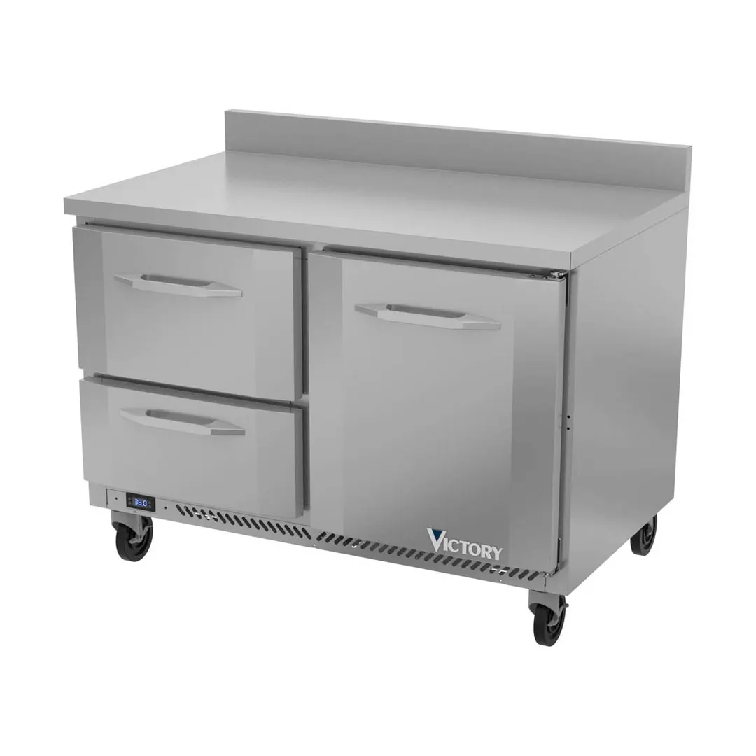 Victory VWRD48HC-2 48" 2-Section Worktop Refrigerator w/ 2 Drawers & 1 Door, 11.8 cu. ft.