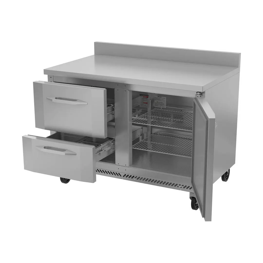 Victory VWRD48HC-2 48" 2-Section Worktop Refrigerator w/ 2 Drawers & 1 Door, 11.8 cu. ft.