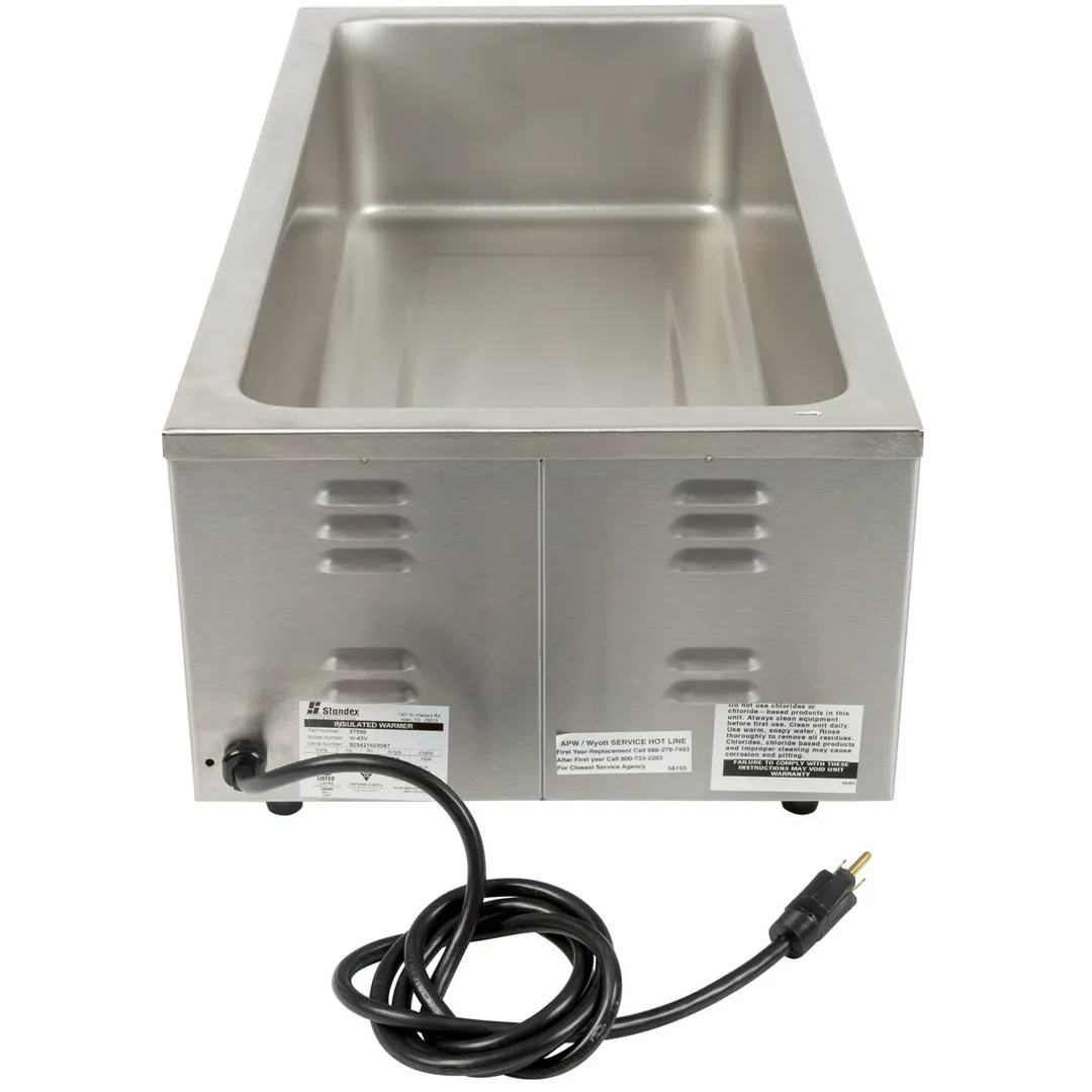 APW Wyott W-43VI Countertop Food Pan Warmer, 2 qt. Capacity