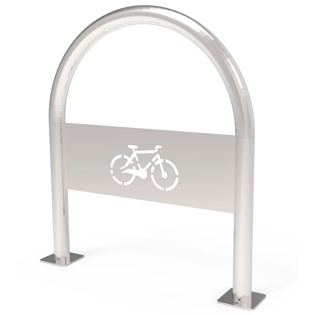Wabash BRH539S Urbanscape Bike Rack, Surface Mount, U-Shape Design, Stainless Steel Material