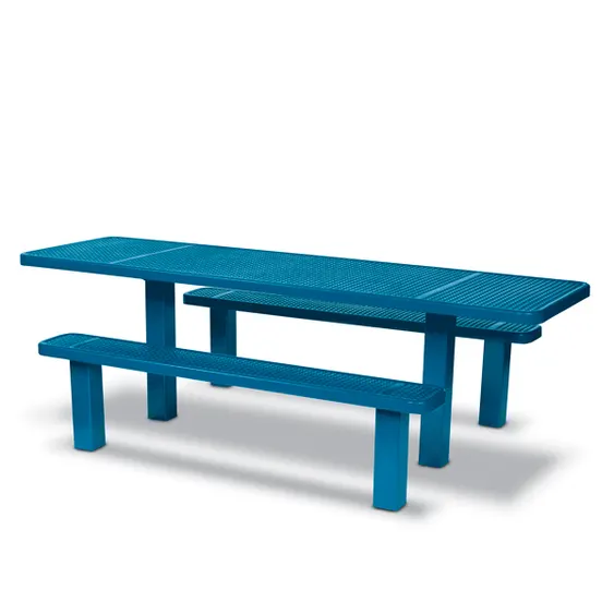 Wabash SG207P 8' ADA Restaurant Table Set, Multi Pedestal, Perforated Top