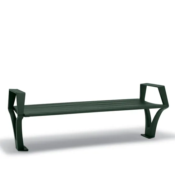 Wabash WO1419S Winchester Series 6'L Outdoor Bench, Horizontal Slat Pattern, Surface Mount, With Arms