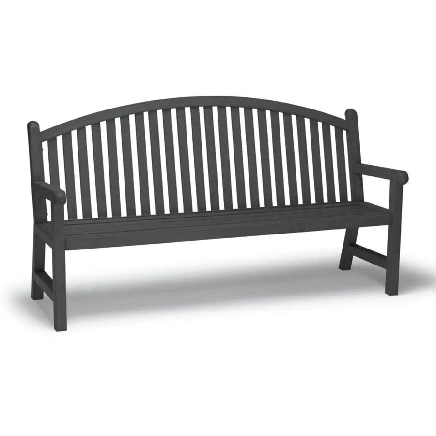 Wabash YO1213C Urbanscape Yorktown 6'L Arch Back Aluminum Bench, 61-72" wide, powder coat finish