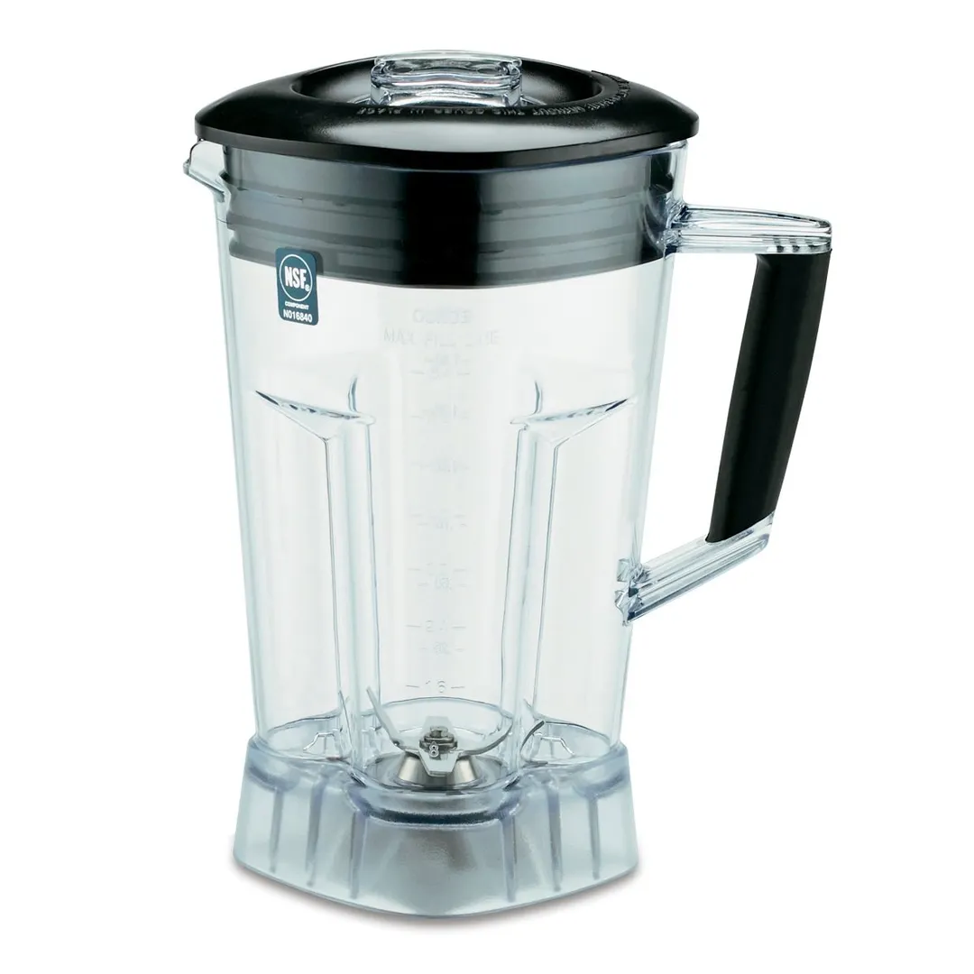 Waring CAC89 Blender Container, 64 Oz., with Lid, Blade & Jar Pad, Copolyester,