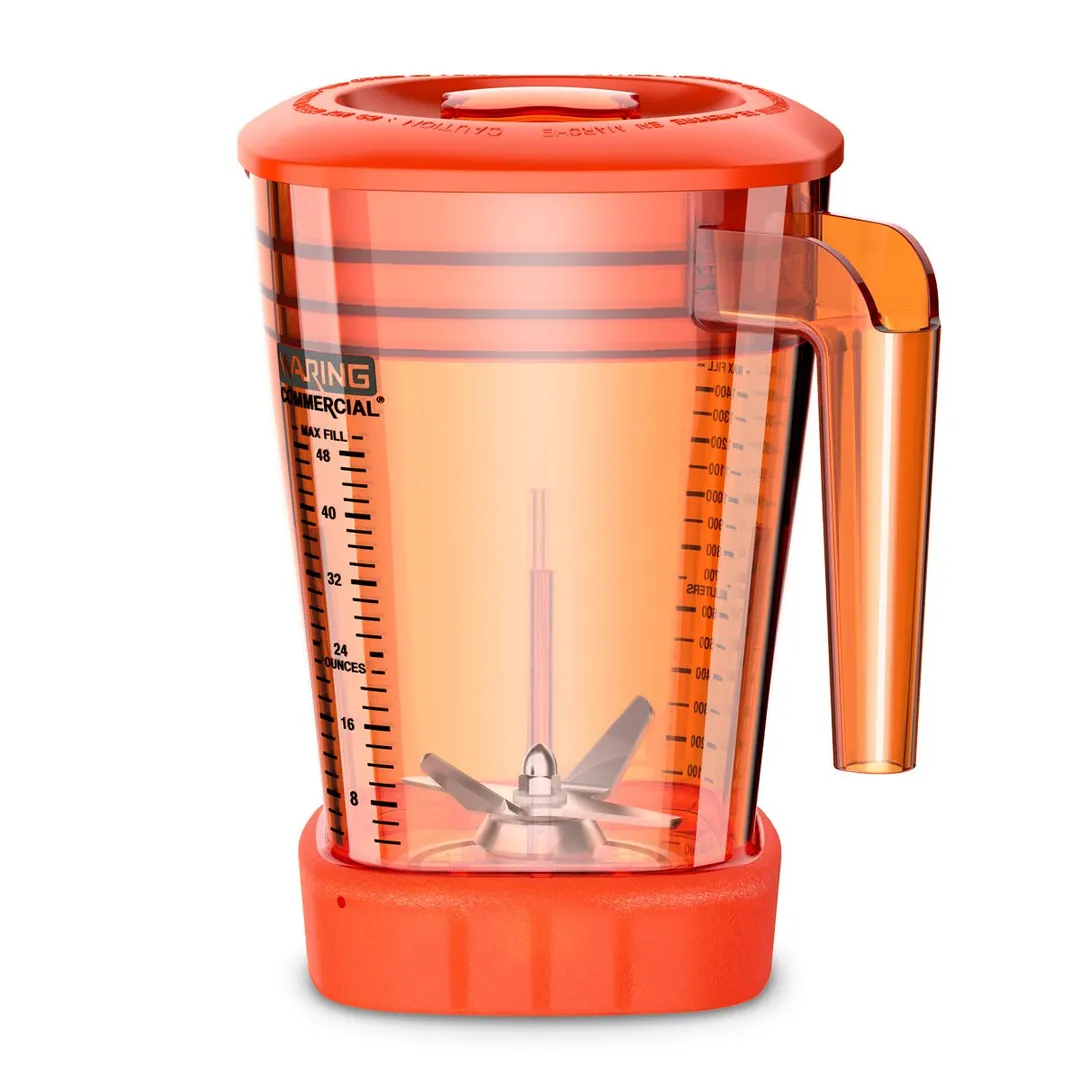 Waring CAC93X-28 the Raptor™ Blender Container, 48 Oz. Capacity, Orange
