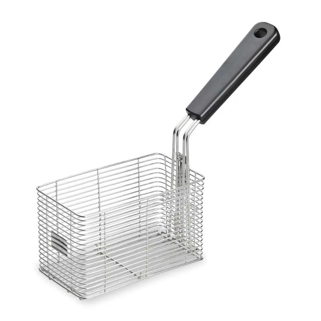 Waring TFB15 Nickel-Plated Steel Fryer Basket w/ Coated Handle, 2.5-Lb, Twin