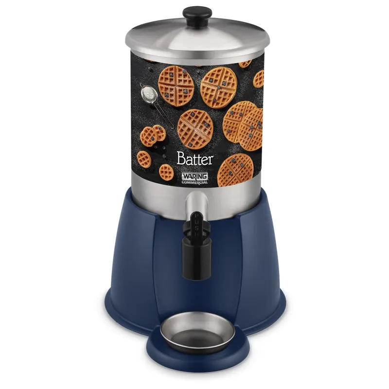 Waring WBD2G Dispenser – 2‑Gallon, Base/DS 304‑Stainless Drip Saucer Tomlinson Spigot, No‑Skid Feet