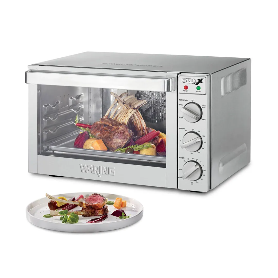Waring WCO500X Single-Deck Half-Size Electric Convection Oven w/ Manual Controls, 4-Pan