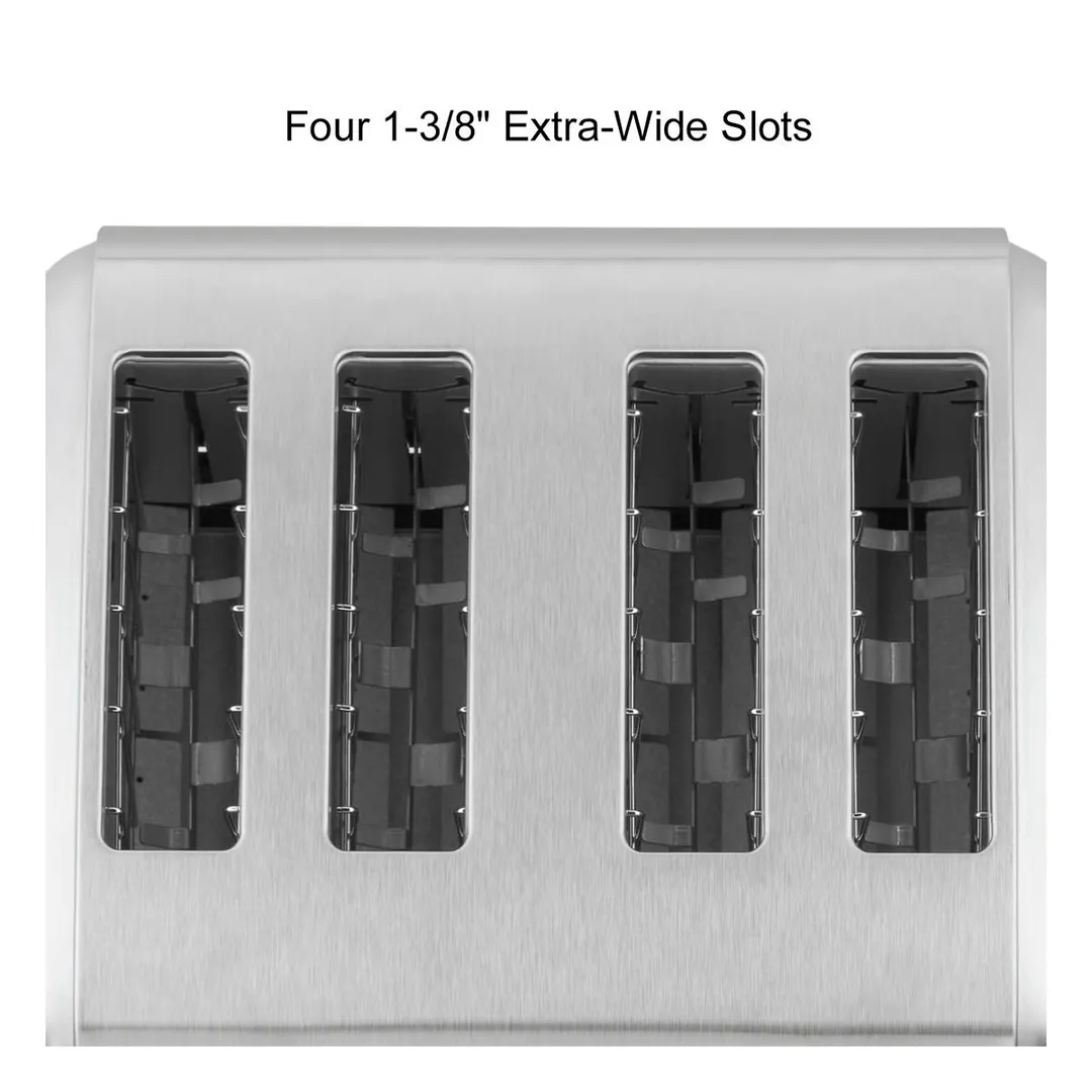 Waring WCT708 Commercial Toaster, Medium-Duty, (4) Extra Wide 1-3/8" Slots