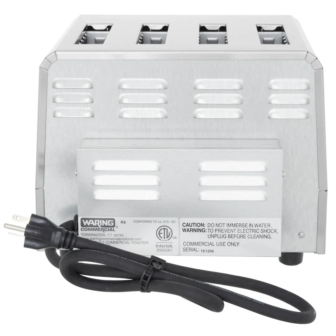 Waring WCT800 Commercial Toaster, Heavy-Duty, (4) 1-1/8" Slots