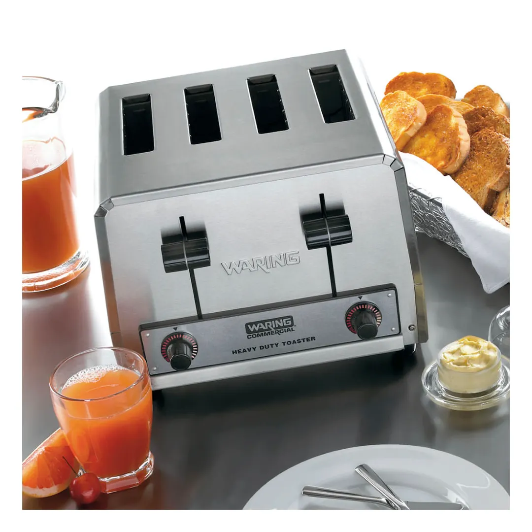 Waring WCT800 Commercial Toaster, Heavy-Duty, (4) 1-1/8" Slots