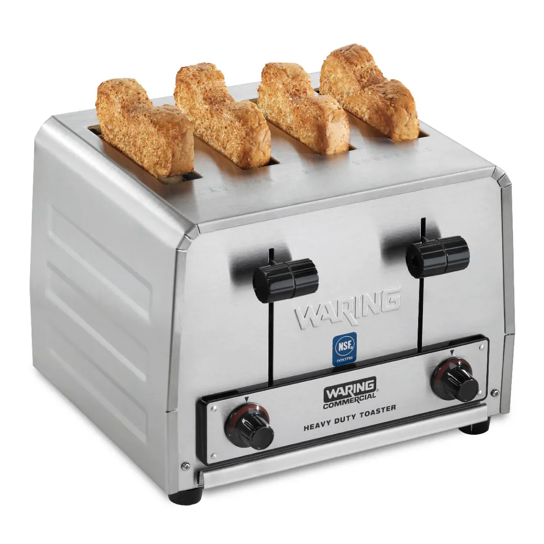 Waring WCT805B Commercial Toaster, Heavy-Duty, (4) 1-1/8" Slots