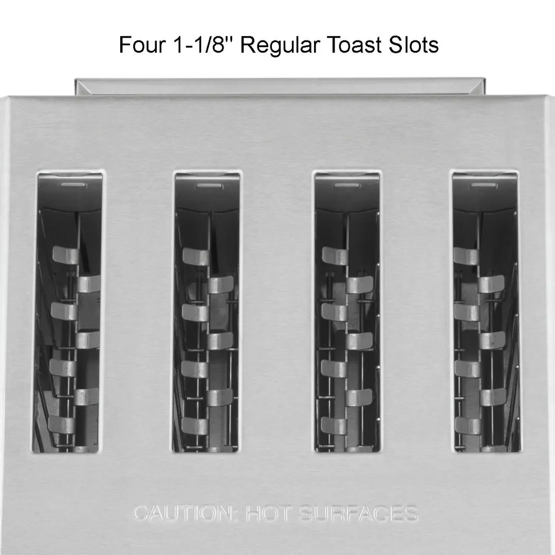 Waring WCT805B Commercial Toaster, Heavy-Duty, (4) 1-1/8" Slots
