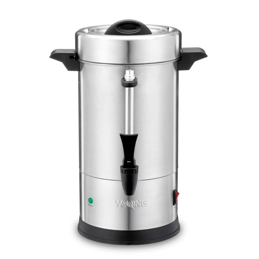 Waring WCU30 - S.Steel Electric Coffee Urn, 30 Cup Capacity, Dual Heater System / 1.44kW - 120V