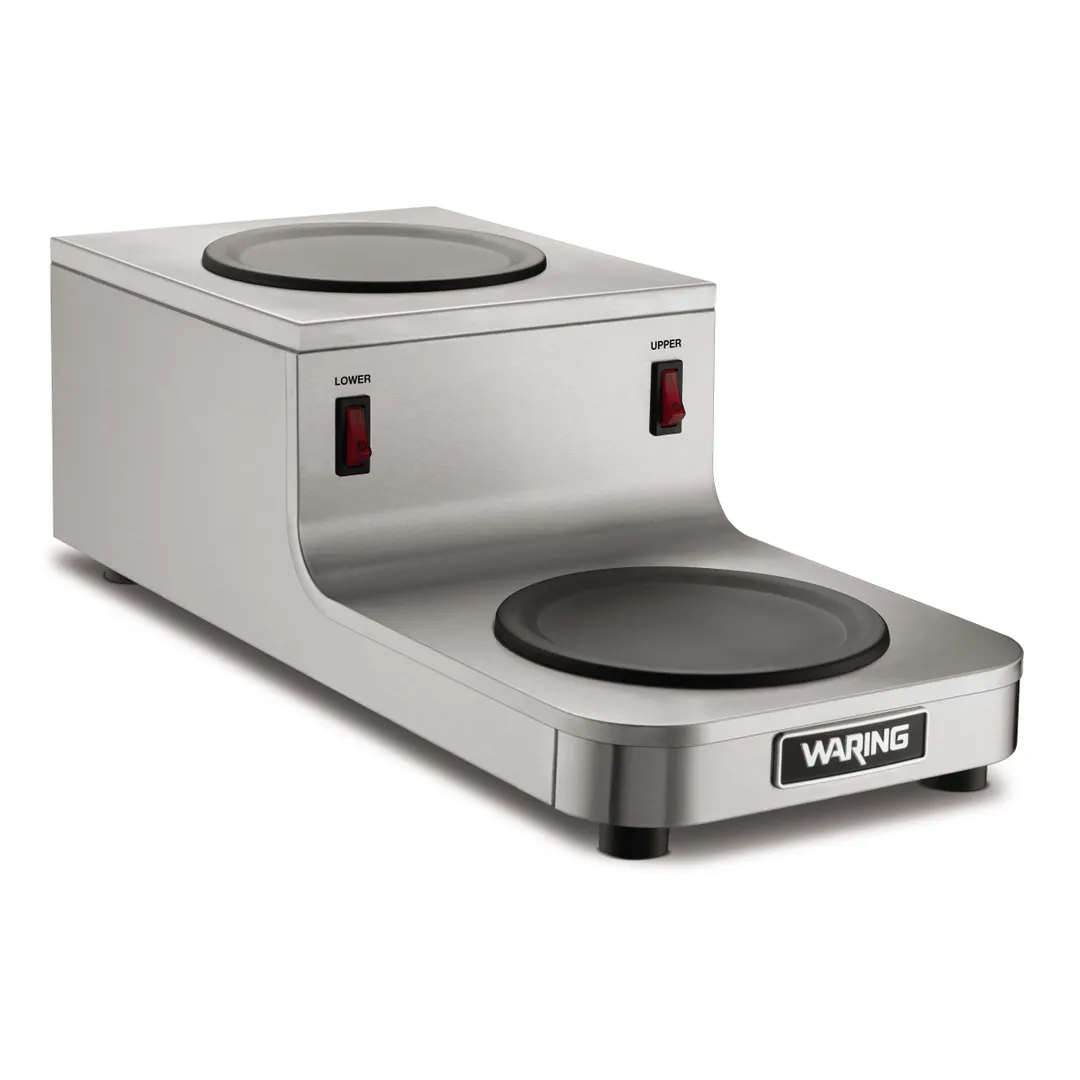 Waring WCW20R Café Deco™ Coffee Warmer, Double Burner - Step Up - 140W / 120V