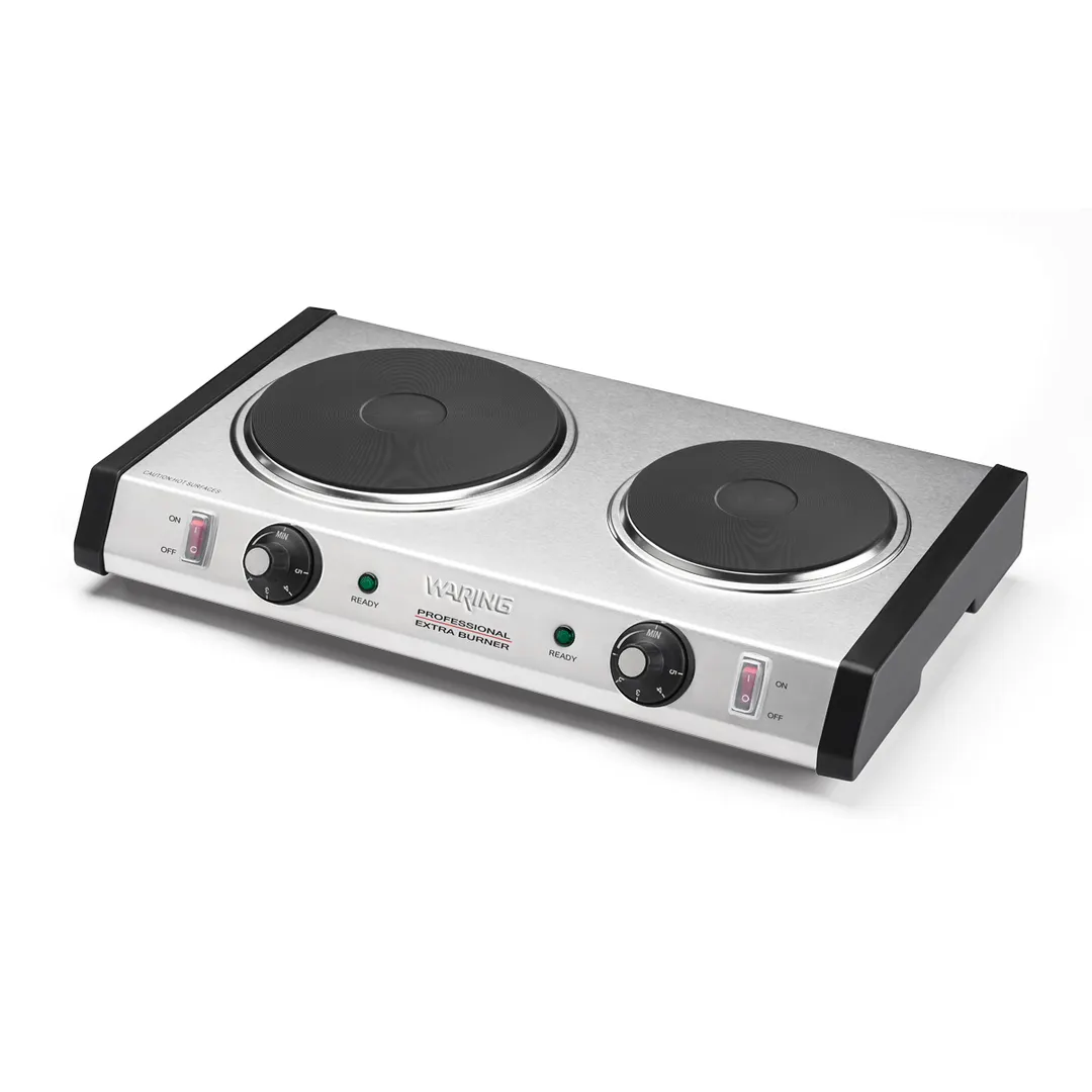 Waring WDB600 20" Electric Countertop Hotplate w/ (2) Solid Burners, Thermostatic Controls, 1.8 kW, 120v