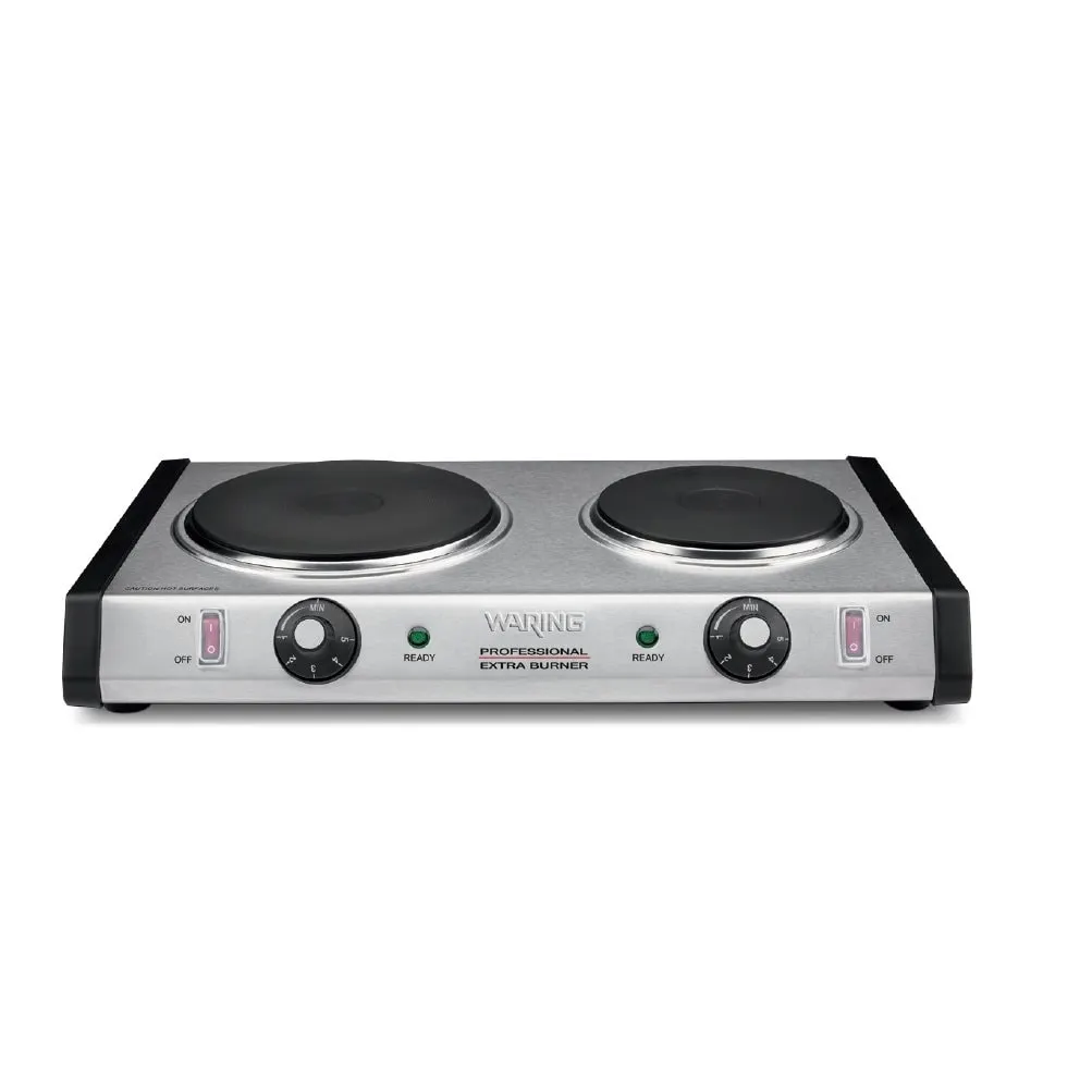 Waring WDB600 20" Electric Countertop Hotplate w/ (2) Solid Burners, Thermostatic Controls, 1.8 kW, 120v