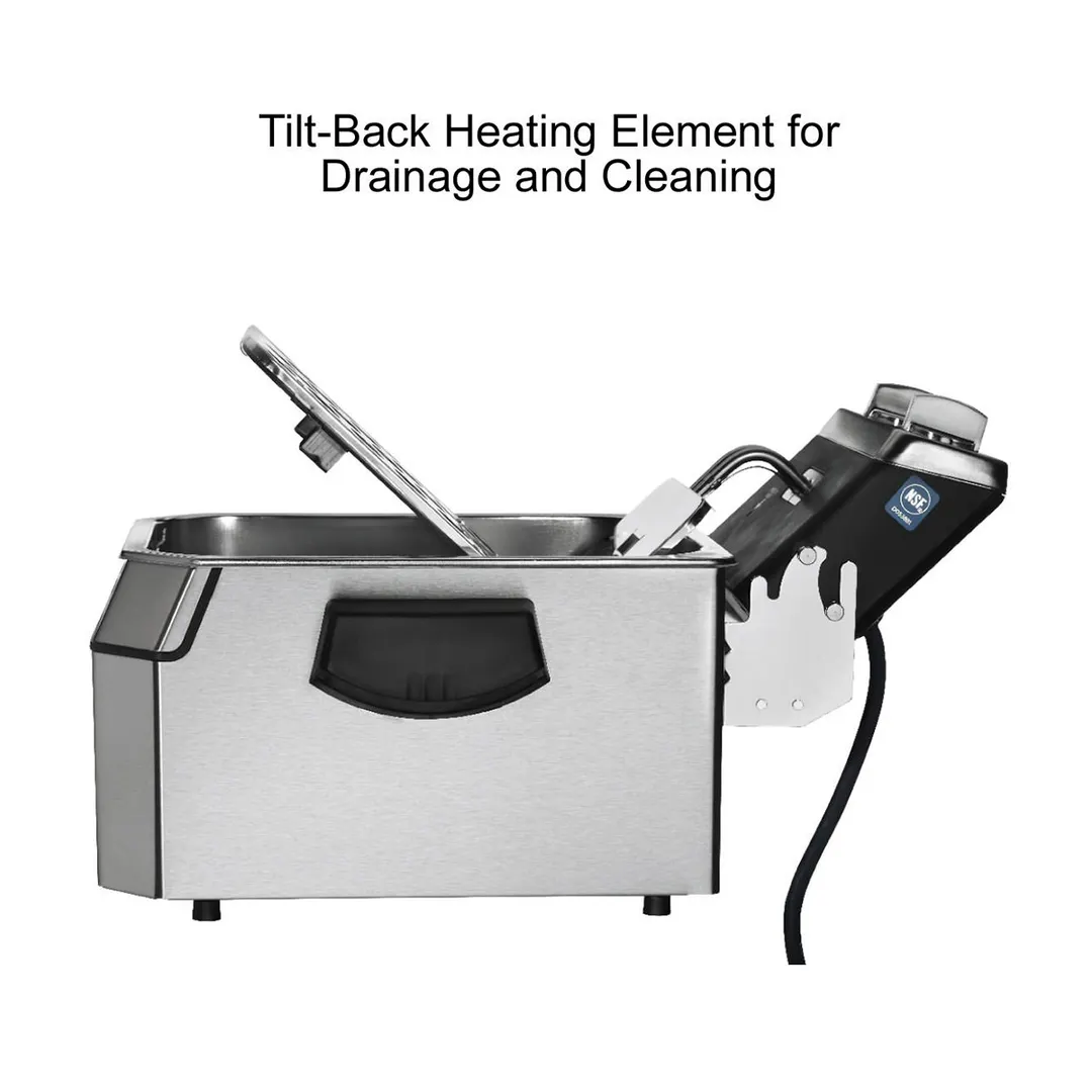 Waring WDF1000 Full Pot Countertop Electric Fryer w/ 10 lbs Capacity, 2 Twin & 1 Large Basket