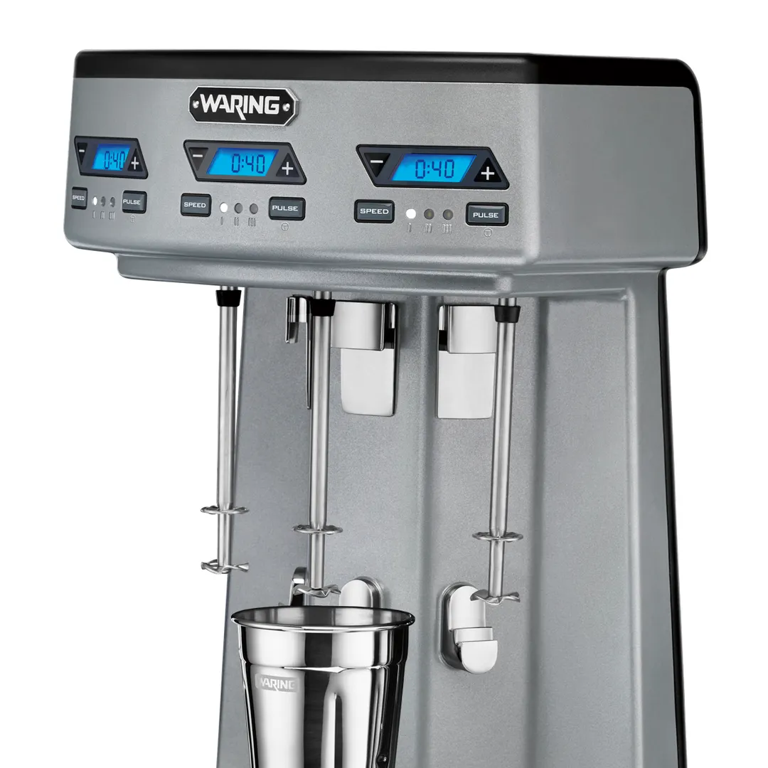 Waring WDM360TX Countertop Drink Mixer,3 Spindle/Speed,Stainless Steel Cups