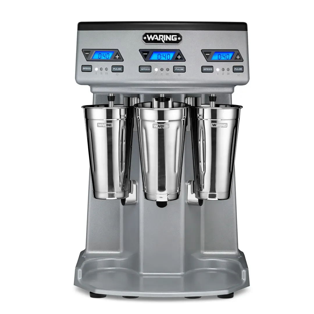 Waring WDM360TX Countertop Drink Mixer,3 Spindle/Speed,Stainless Steel Cups