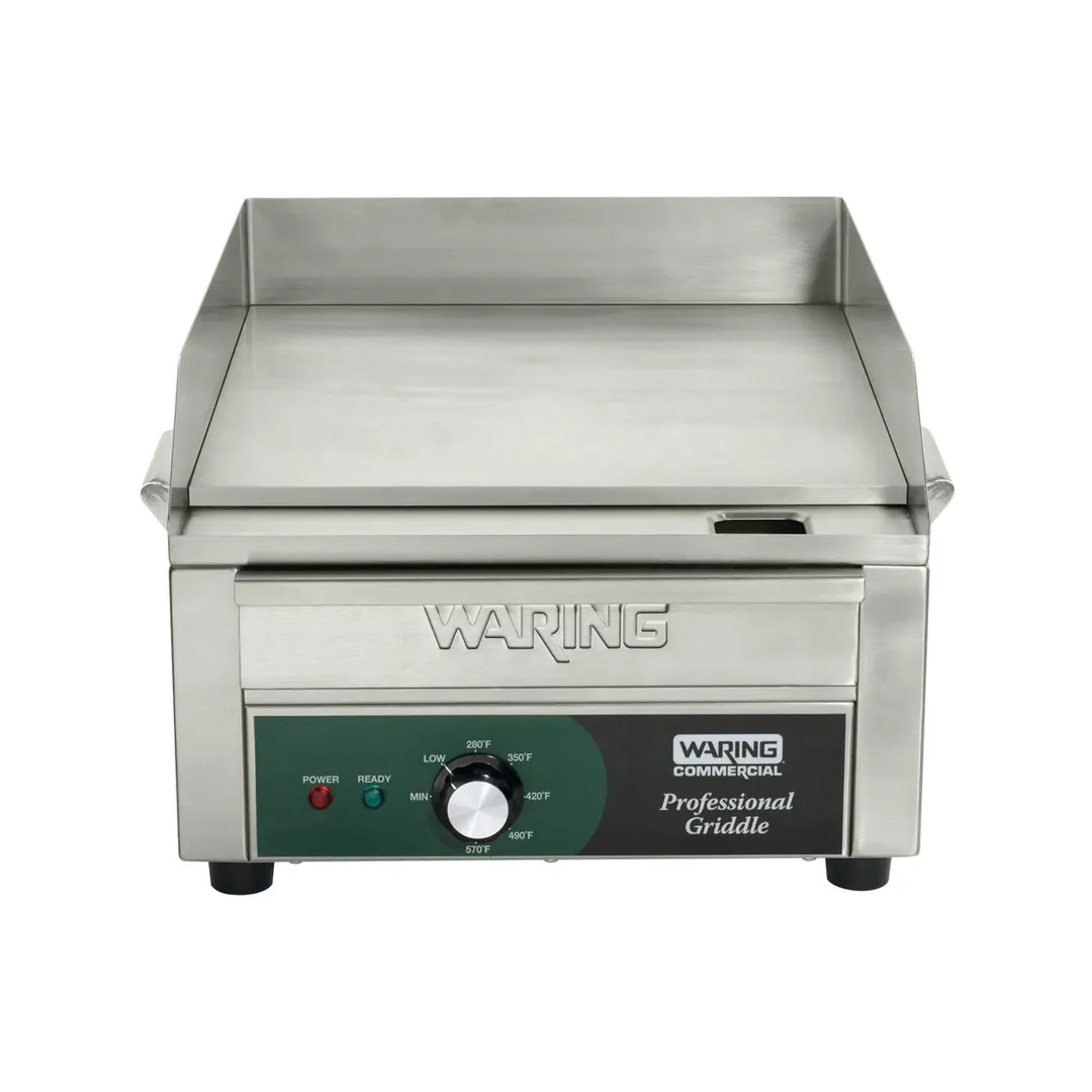 Waring WGR140X 18" Countertop Electric Griddle with 14" x 16" Steel Surface, Thermostatic Controls, 120v
