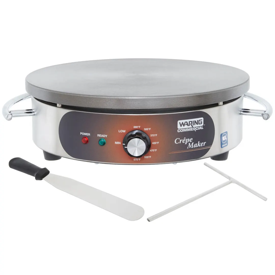 Waring WSC160X Electric Crepe Maker,Cast Iron Cook Surface 